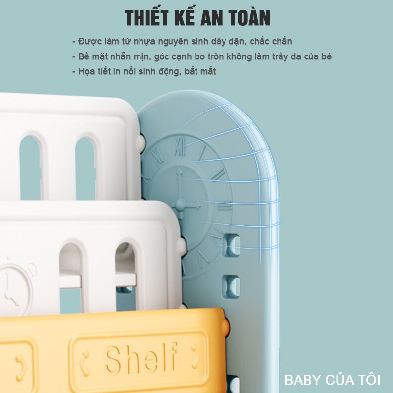 Kệ để đồ chơi kèm giá sách cho bé BBT GLOBAL SH9605