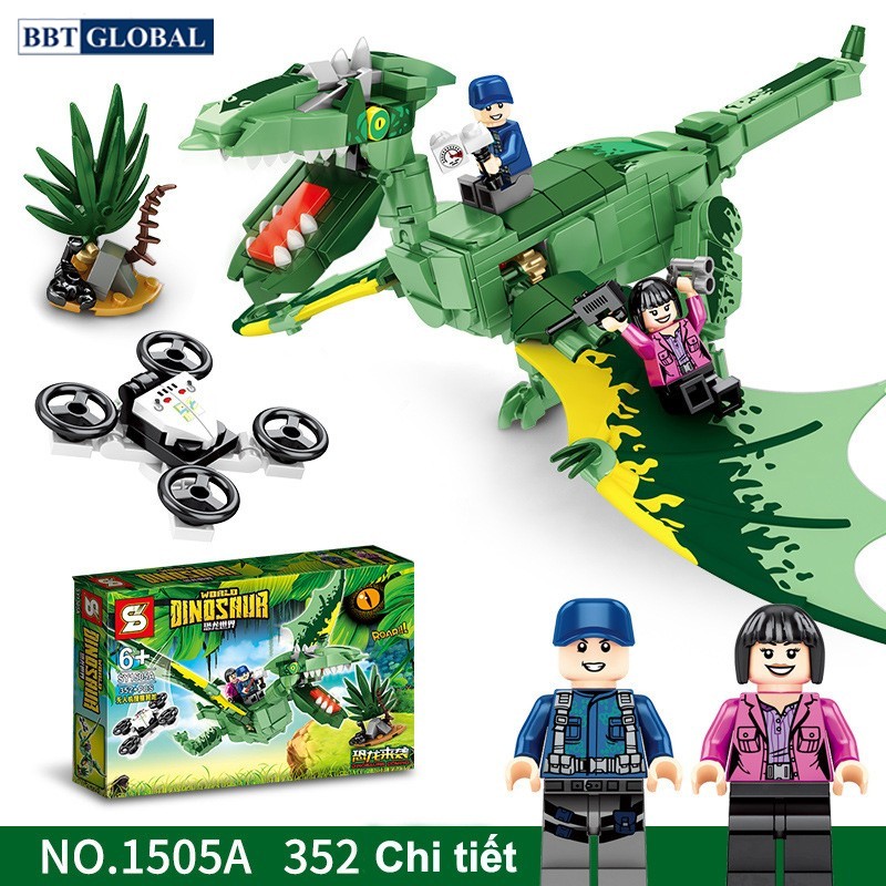 Đồ chơi xếp hình thế giới khủng long 352 chi tiết SY1505