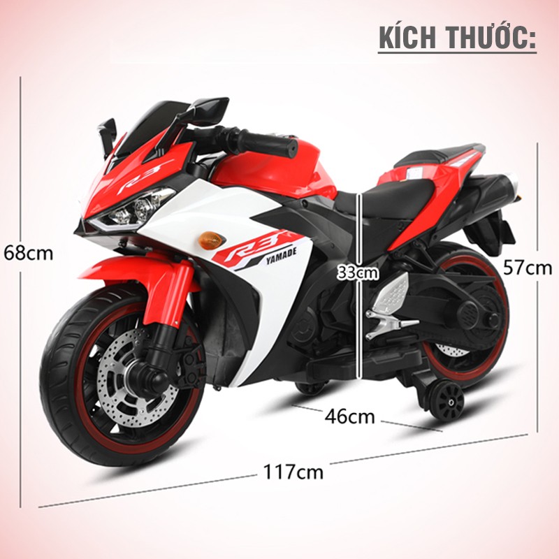 Xe máy điện trẻ em phân khối lớn DUCATI R3 CỠ LỚN BBT-3000