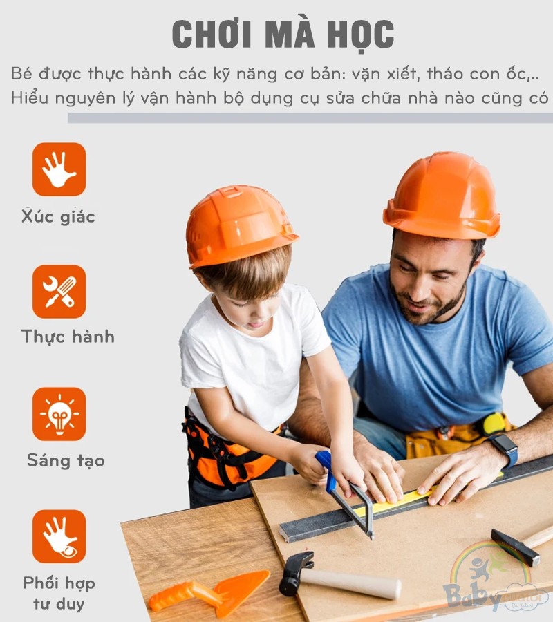 Bồ đồ chơi sửa chữa va li xách cho bé trai 008-21