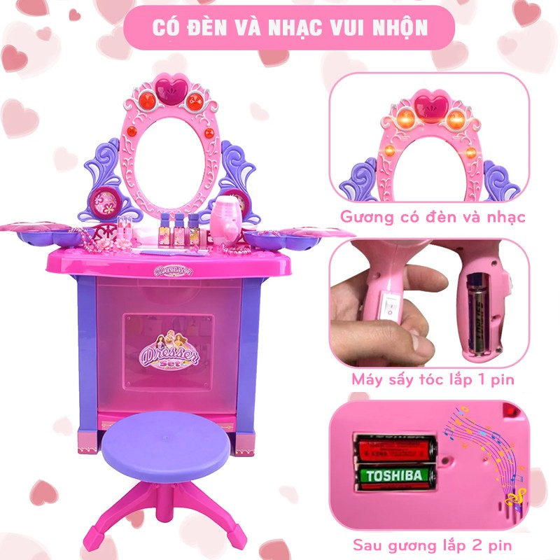 Bộ bàn trang điểm có tủ kệ 008-60