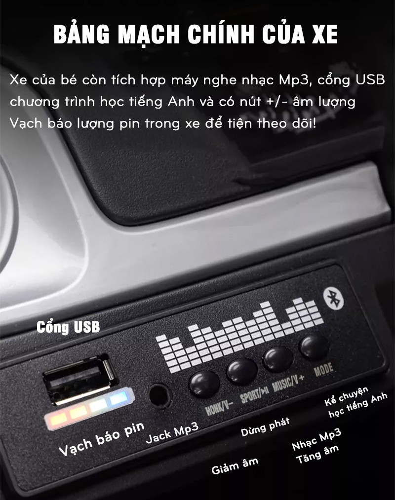 Xe ô tô điện trẻ em cỡ lớn dáng MERCERDES G63 mã BBT-3939