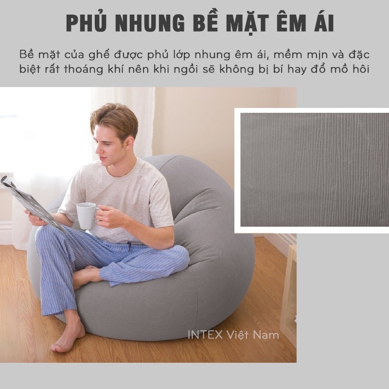 Ghế hơi quả đào mẫu mới INTEX 68579