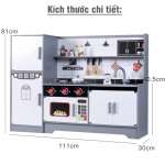 Đồ chơi nấu ăn gỗ cao cấp có đèn và âm thanh MSN22006