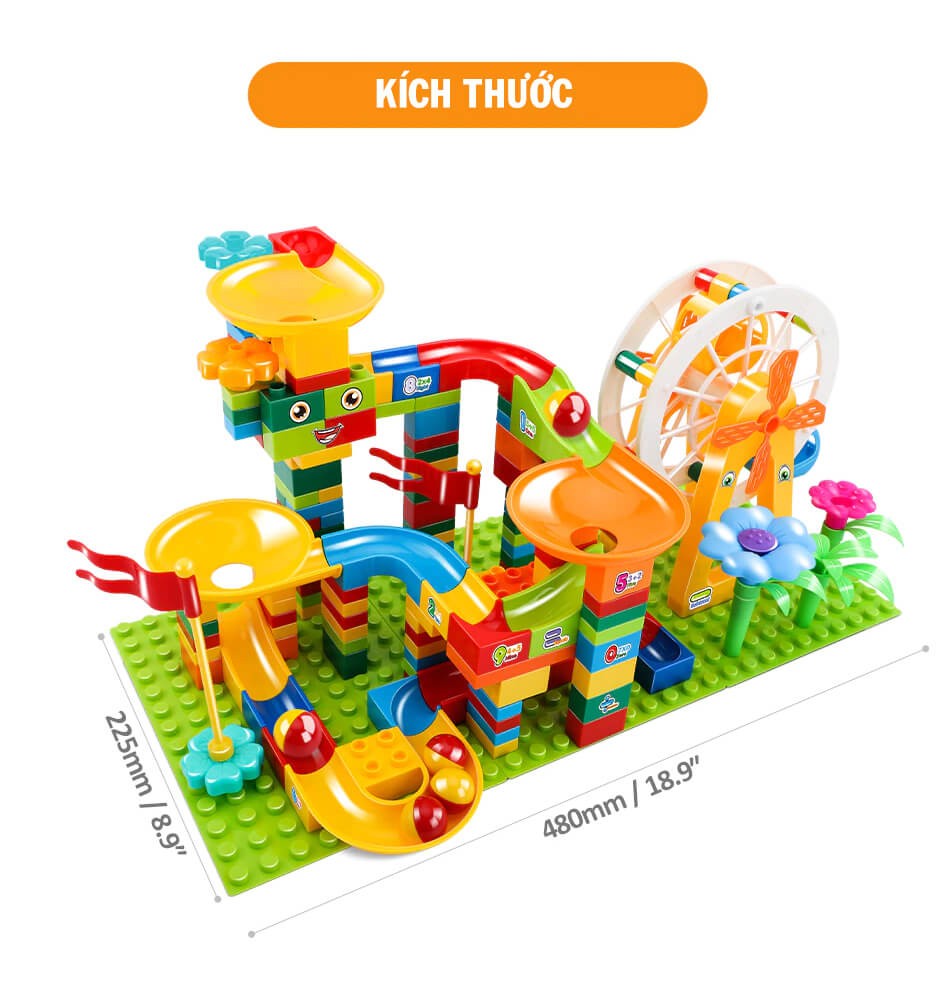 Đồ chơi xếp hình công viên thả bóng vui nhộn 186 chi tiết 6688-123A