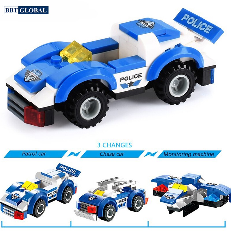 Đồ chơi xếp hình siêu nhân, Robot, xe cảnh sát 8in1 825 chi tiết LX.A320