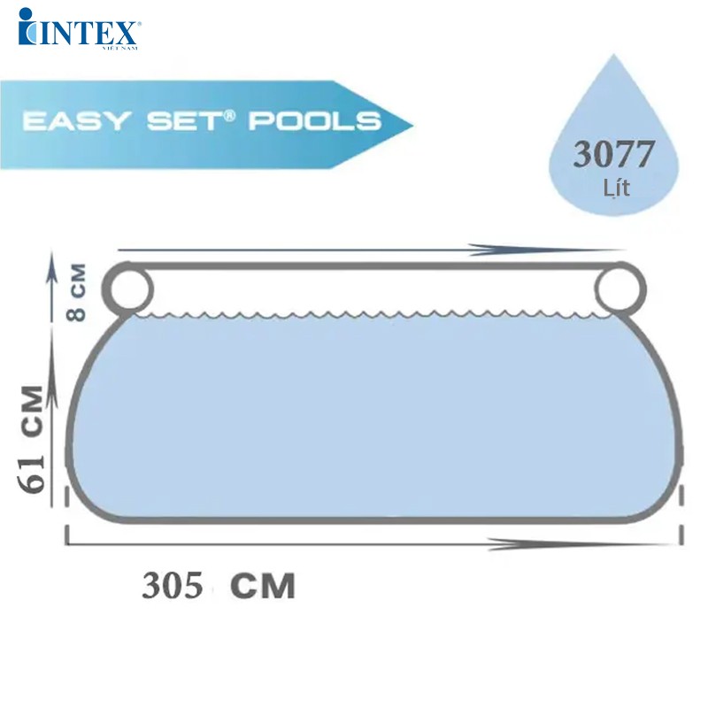 Bể bơi phao tròn gia đình 3m INTEX 28116