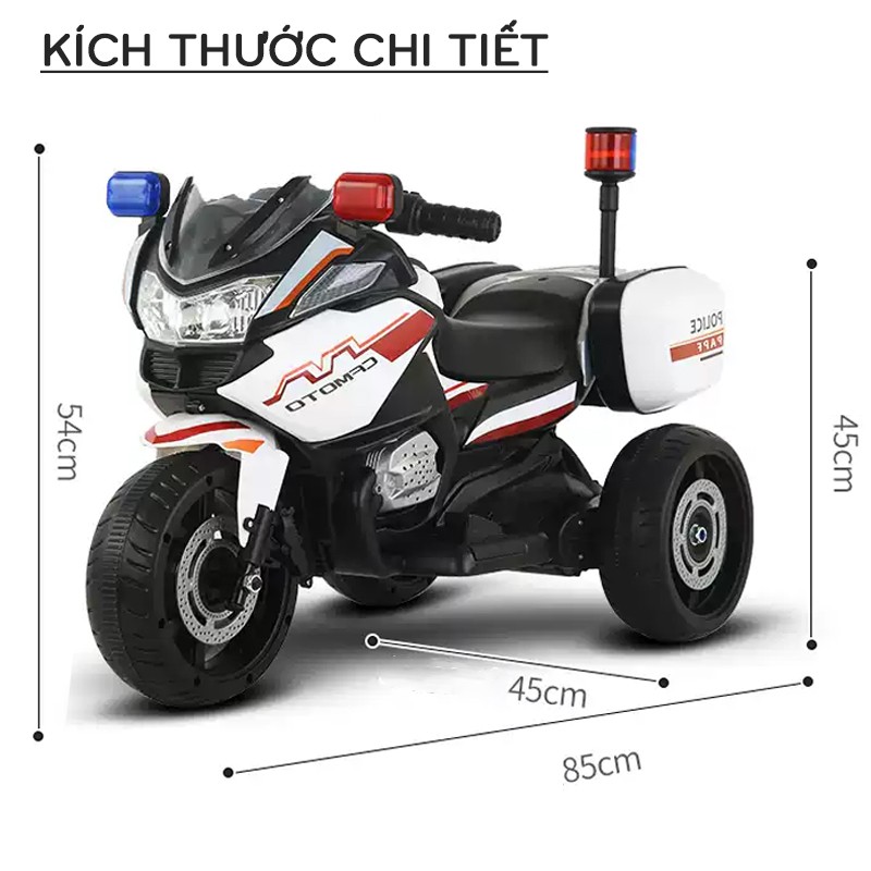 Xe máy điện trẻ em cảnh sát BBT-8118C