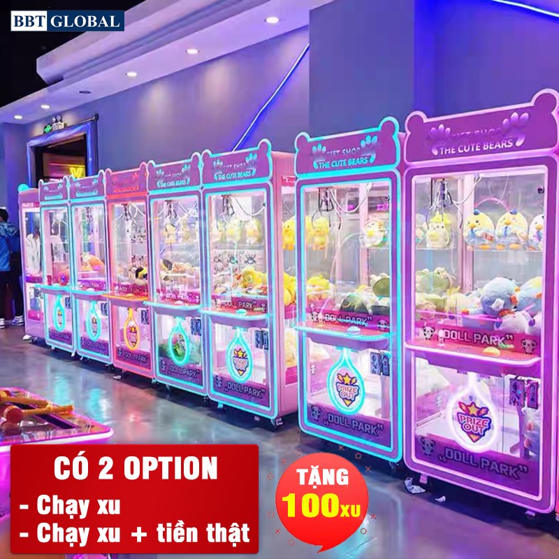 Máy gắp thú bông khu vui chơi màu Hồng GAME-6013