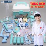 Đồ chơi bác sĩ trẻ em 61 chi tiết có Mũ và Áo Blouse HZ870