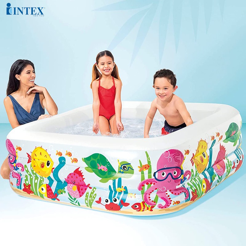 Bể bơi phao đại dương 1m59 hình vuông INTEX 57471