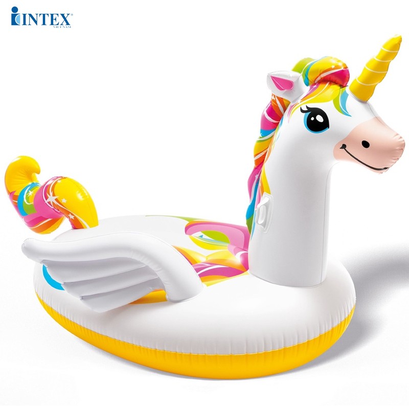 Phao bơi ngựa thần khổng lồ sắc màu INTEX 57561