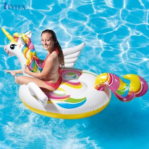Phao bơi ngựa thần khổng lồ sắc màu INTEX 57561