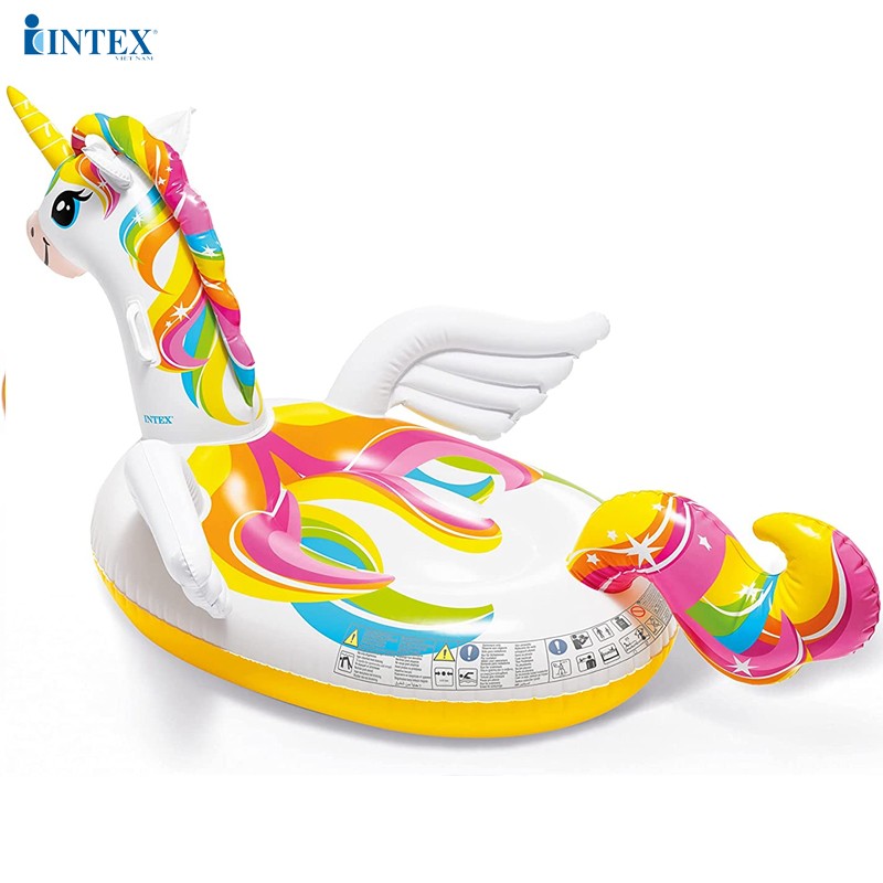 Phao bơi ngựa thần khổng lồ sắc màu INTEX 57561