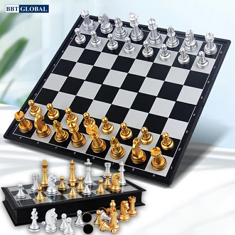 Bộ cờ vua mạ vàng bạc cao cấp 36cm BBT Global 4912-A