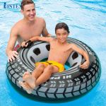 Phao bơi tròn 114cm hình lốp xe có tay cầm INTEX 56268