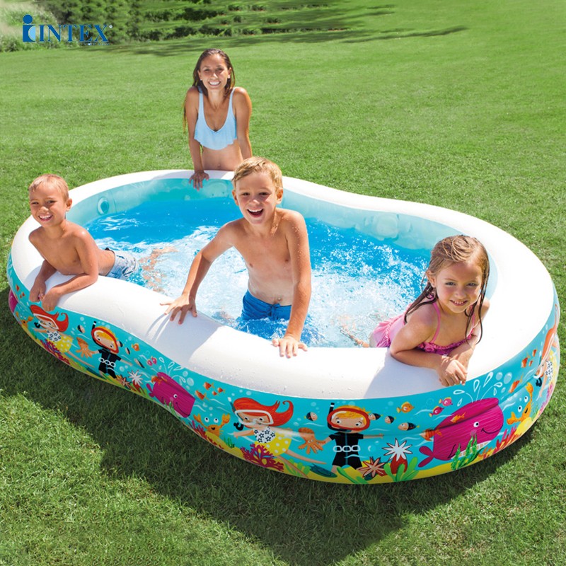 Bể bơi phao bãi biển xanh 2m62 INTEX 56490 (262*160cm)