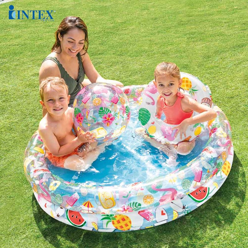 Bộ bể, phao, bóng đường kính 1m22 INTEX 59460