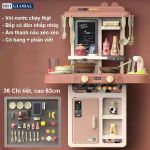 Đồ chơi bếp nấu ăn 63cm 36 chi tiết màu hồng 889-190
