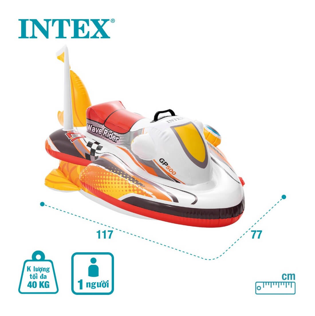 Phao bơi phi thuyển intex 57520