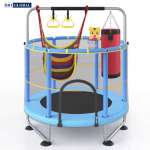 Bạt nhún nhảy Trampoline kết hợp nhà bóng, đu xà đơn, bóng rổ KT213-140