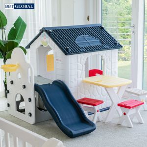Nhà chơi cầu trượt Hàn Quốc cho bé kèm bàn ghế AN777