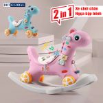 Bập bênh ngựa kiêm xe chòi chân có nhạc nhập khẩu RK-525
