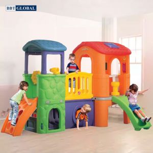Nhà chơi cầu trượt 2 khoang cho bé mẫu B- ZK1056B