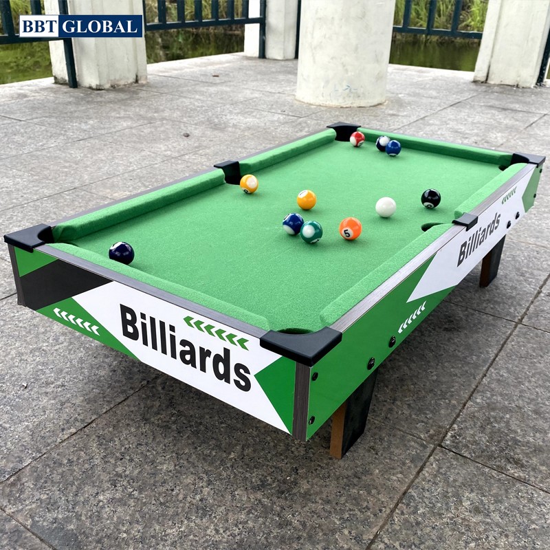 Đồ chơi bàn Bida, Bi-a, Bi lắc, Billlard bằng gỗ để bàn cỡ lớn 70cm cho bé 2663