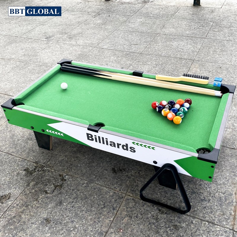 Đồ chơi bàn Bida, Bi-a, Bi lắc, Billlard bằng gỗ để bàn cỡ lớn 70cm cho bé 2663