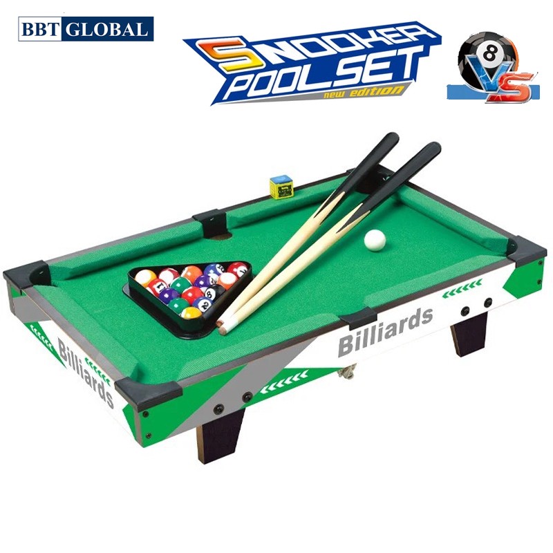 Đồ chơi bàn Bida, Bi-a, Bi lắc, Billlard bằng gỗ để bàn cỡ lớn 70cm cho bé 2663