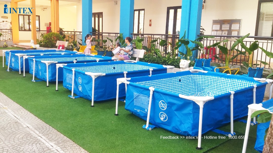 Bể bơi khung kim loại chữ nhật 2,2m*1,5m INTEX 28270