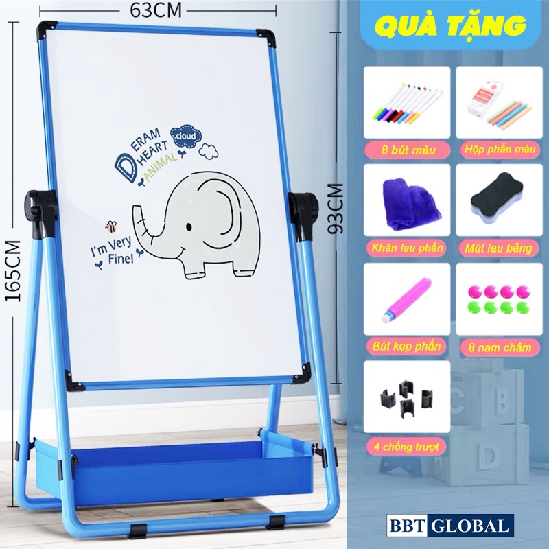 Bảng vẽ trẻ em CỠ LỚN 2 mặt từ tính xóa dễ dàng, không bám bụi A188
