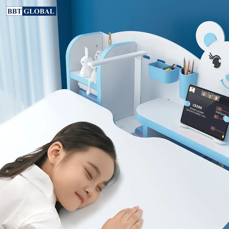 Bộ bàn ghế chống gù chống cận màu xanh BBT Global BB205