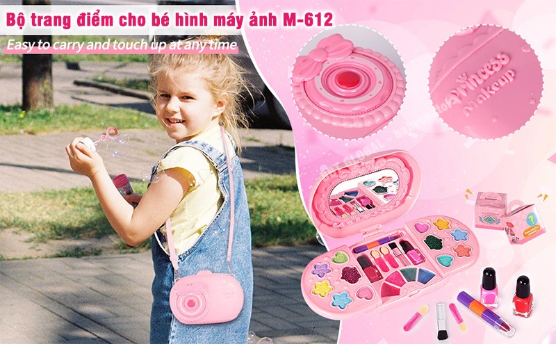 Đồ chơi trang điểm thật cho bé hình máy ảnh an toàn, dễ làm sạch M-612