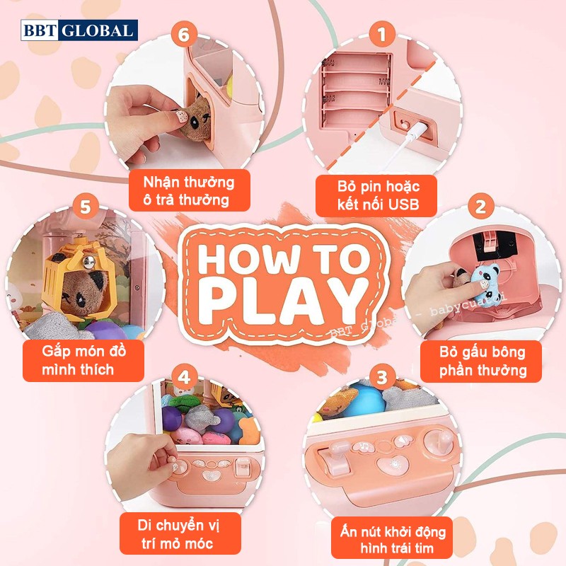 Máy gắp thú bông cho bé tại nhà ME-054