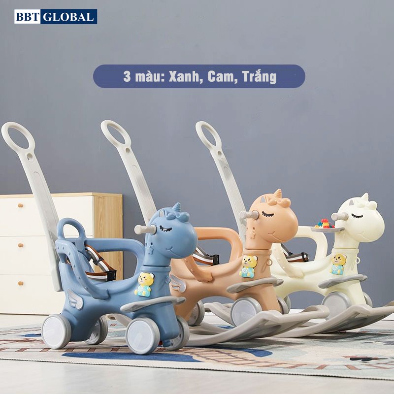 Ngựa bập bênh kết hợp chòi chân giá rẻ