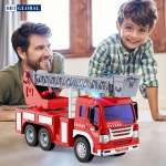 Mô hình xe cứu hỏa thang dài cỡ lớn có đèn và nhạc WY350B