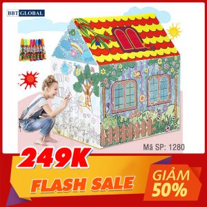 Nhà bóng cho bé tự tô mầu GRAFFITI 1280