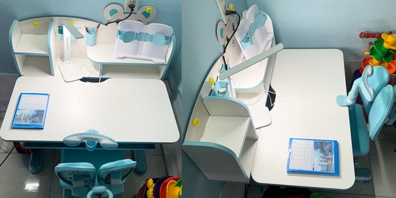 Bộ bàn ghế chống gù chống cận cho bé