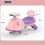 Xe lắc cao cấp bánh PU giảm sóc hình cá có đèn và nhạc BBT GLOBAL SW004B
