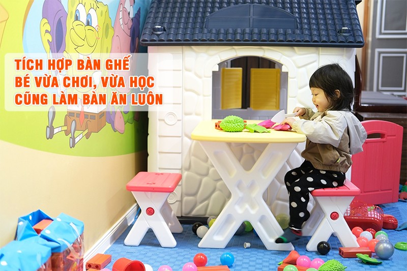 Nhà chơi cho bé Hàn Quốc kèm bàn ghế AN705
