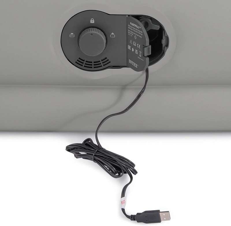 Giường hơi đơn 99cm cao cấp INTEX 64112 tích hợp bơm điện cổng USB