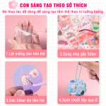 Bộ kem keo dán thẻ Goo hộp 3 tầng, bé tự làm quà tặng người thân 343 chi tiết K-343