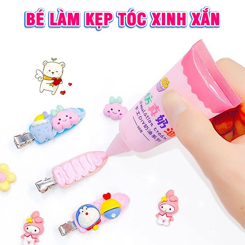 Bộ kem keo dán thẻ Goo hộp 3 tầng, bé tự làm quà tặng người thân 343 chi tiết K-343