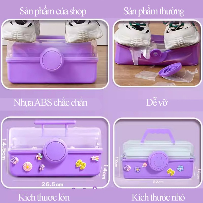 Bộ kem keo dán thẻ Goo hộp 3 tầng, bé tự làm quà tặng người thân 343 chi tiết K-343