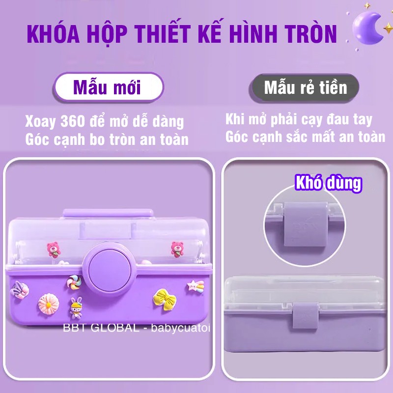 Bộ kem keo dán thẻ Goo hộp 3 tầng, bé tự làm quà tặng người thân 343 chi tiết K-343