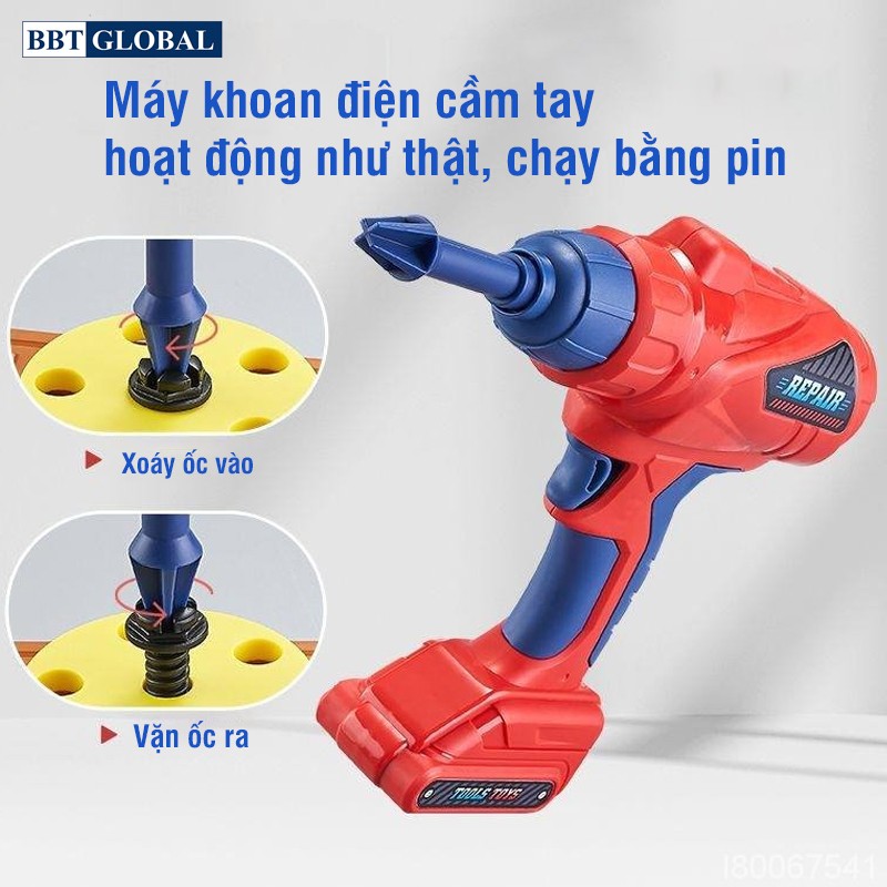 Đồ chơi hộp dụng cụ sửa chữa lắp ráp cho bé RX-904C