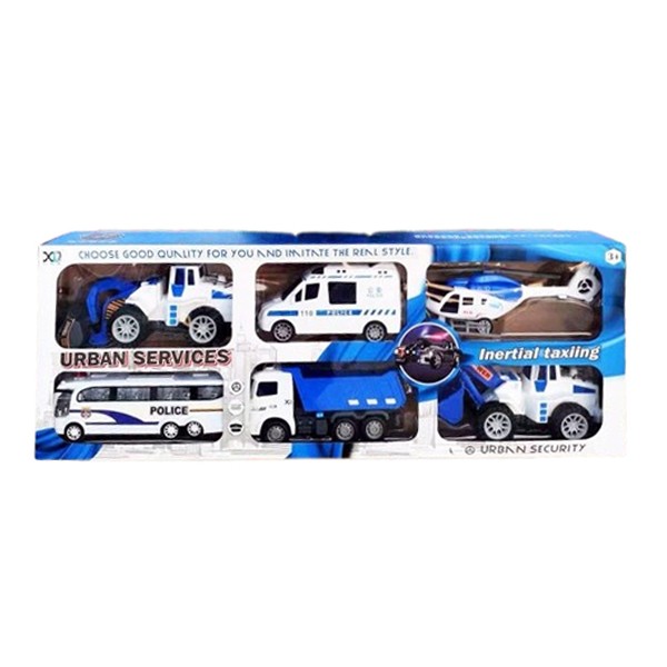 Bộ 6 xe cảnh sát cỡ lớn cho bé XLQ-6J