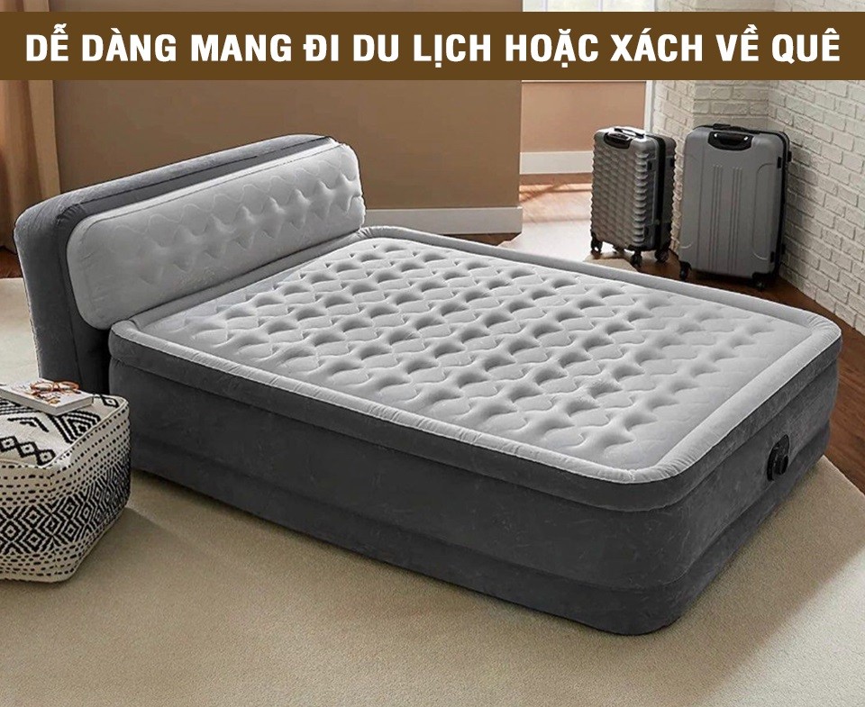 Giường hơi tự phồng công nghệ mới có đầu giường INTEX 64448